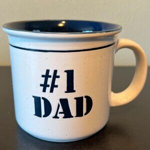 # 1 DAD Camping Style Stoneware Mug ~ Father’s Day Gift ~ Papa ~ Grandfather
